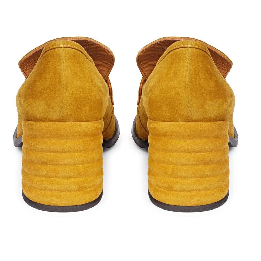 Saint G MOCCASINS Amelia Mustard Suede Leather Handcrafted Shoes