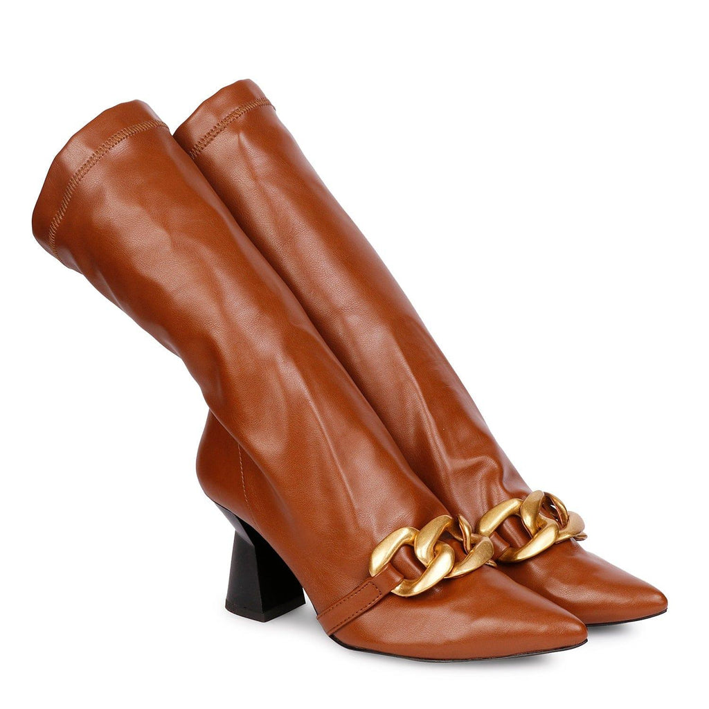 Saint G Rosalie Boots - Cuoio