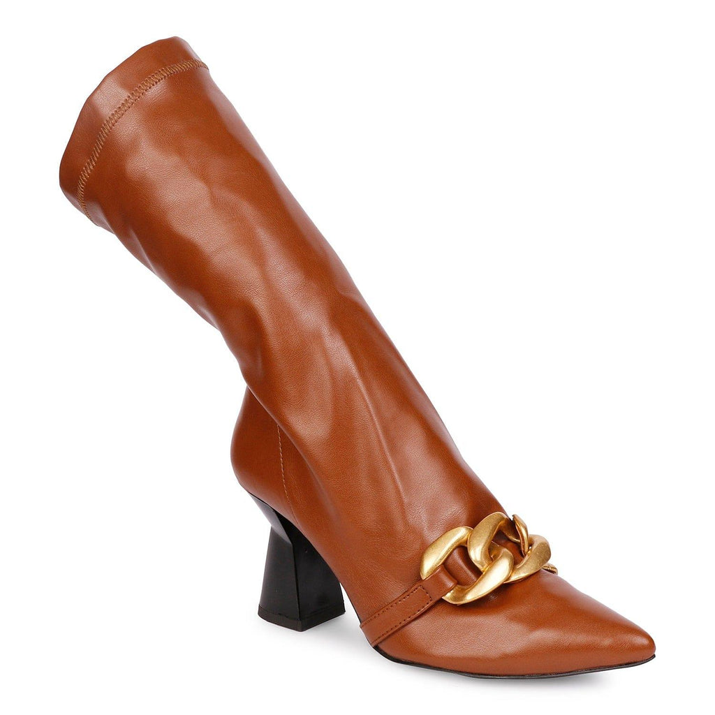 Saint G Rosalie Boots - Cuoio