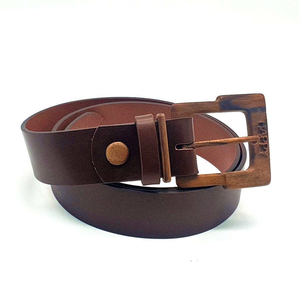 Wood Belt Belts Powell Belt Dark Brown